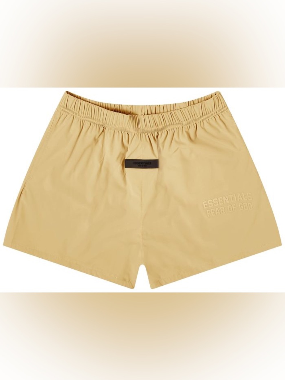 Fear of God Essentials Nylon Short in Light Tuscan